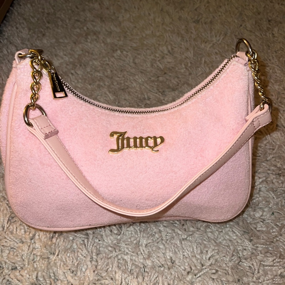 Vintage Juicy Couture Pink Terrycloth Shoulder Bag